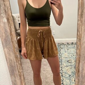 Brown Flowy Boho shorts